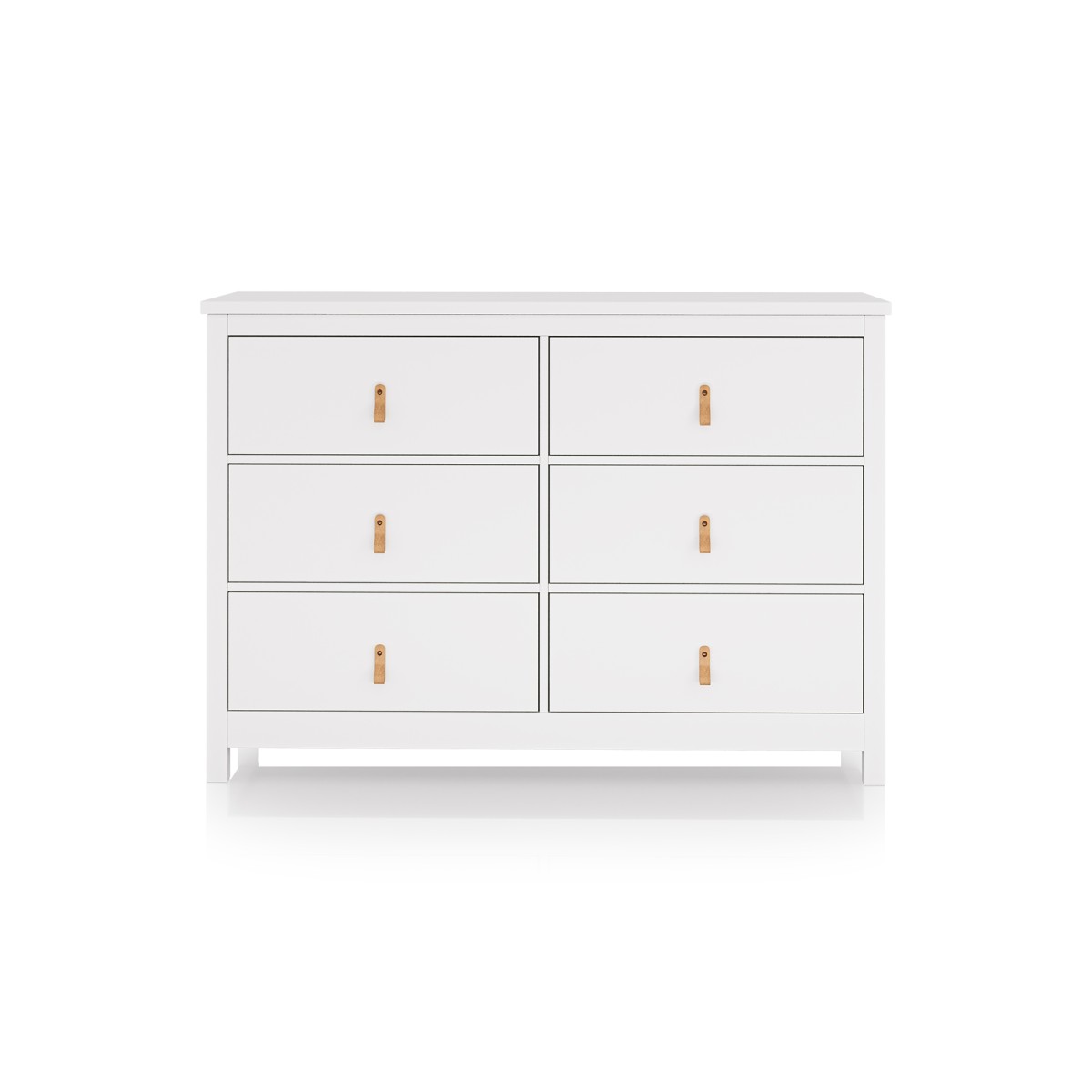 Комод Wood 6 ящиков (белый)