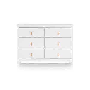 Комод Wood 6 ящиков (белый)