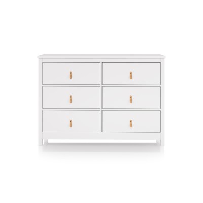 Комод Wood 6 ящиков (белый)