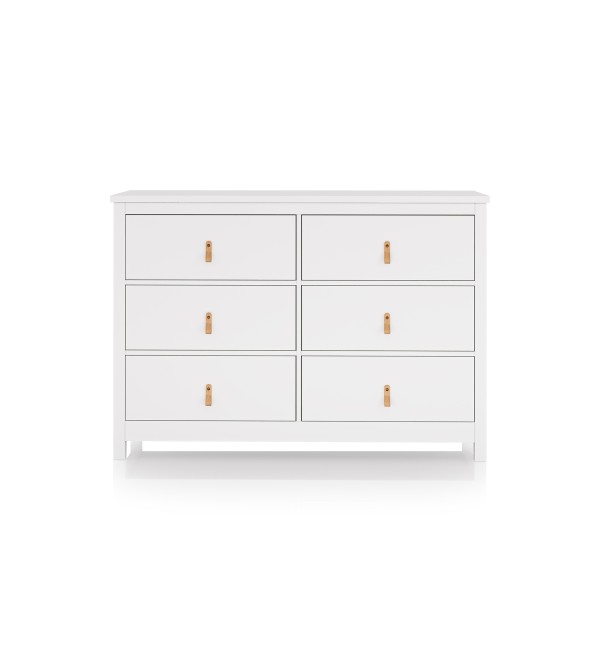 Комод Wood 6 ящиков (белый)