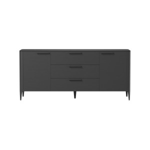 Тумба Type oak 2 двери 3 ящика (черный)
