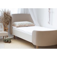 Простынь для кровати KIDI soft размер L 80*200 см (белый, сатин)