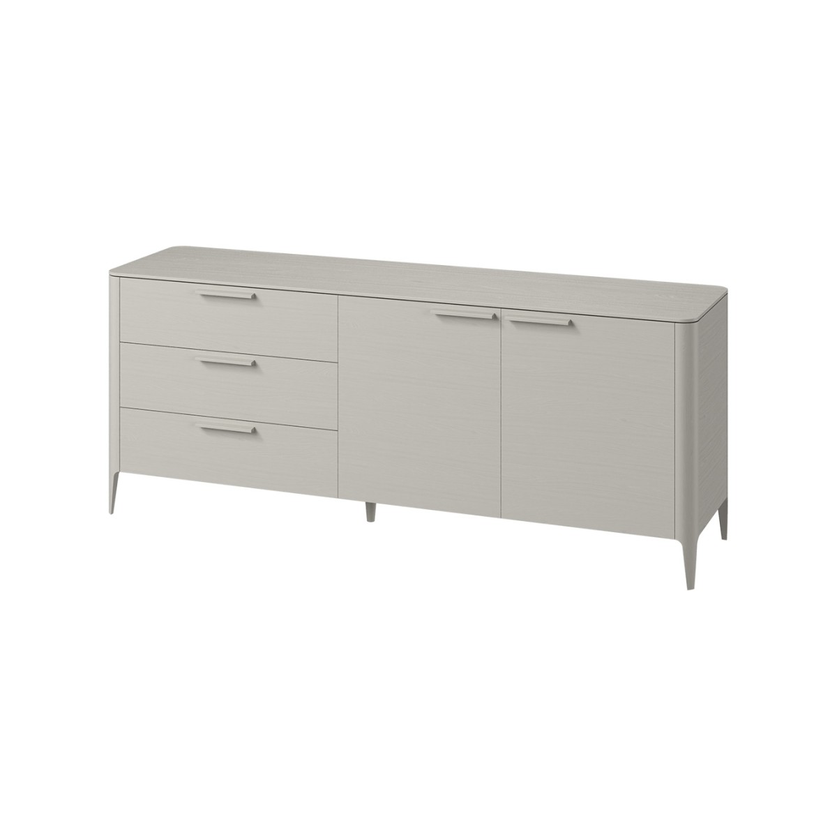 Тумба Type oak 3 ящика 2 двери L (серо-бежевый)