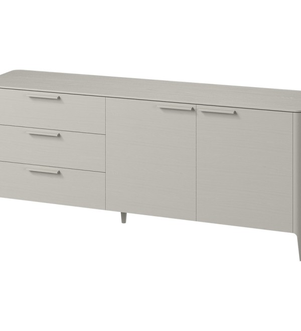 Тумба Type oak 3 ящика 2 двери L (серо-бежевый)