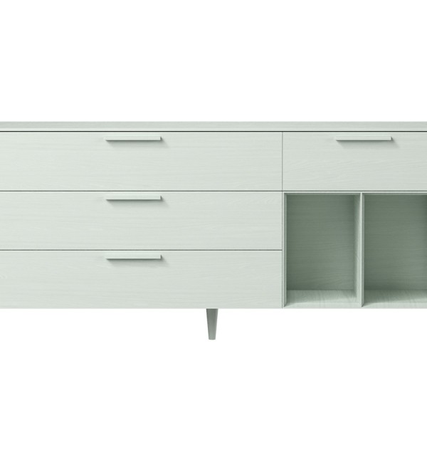 Тумба Type oak 4 ящика 2 полки ширина 180 см (белый)