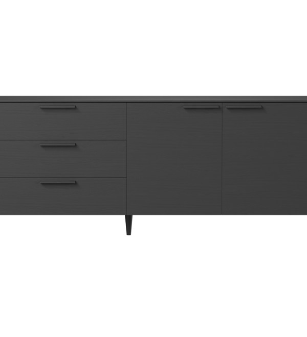 Тумба Type oak 3 ящика 2 двери L (черный)
