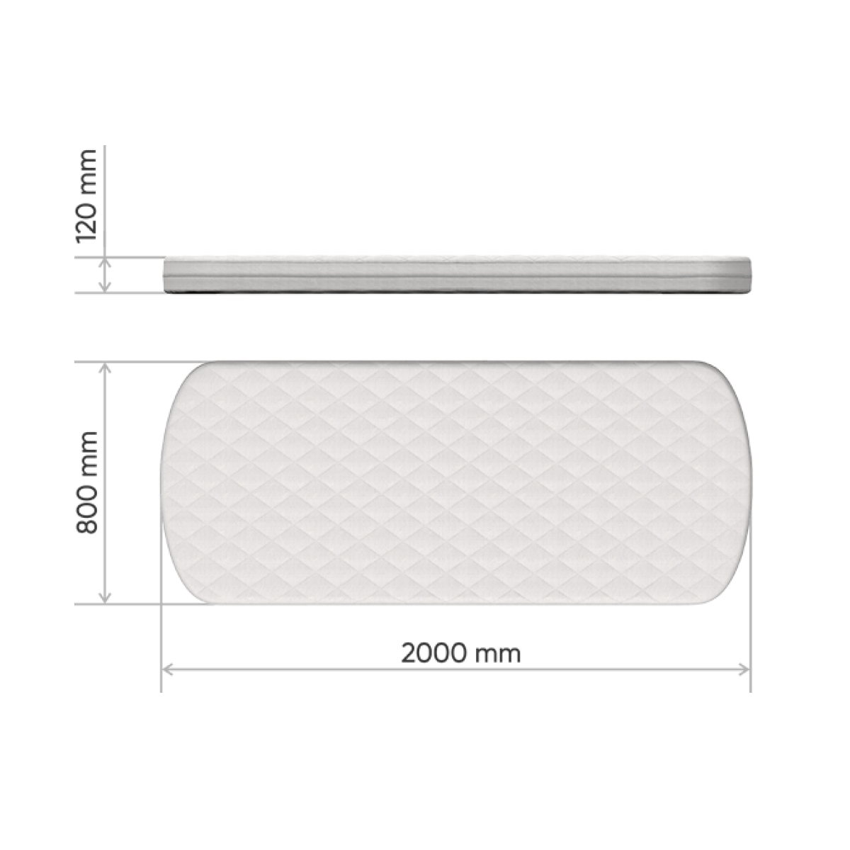 Матрас для кровати KIDI soft латекс/eco-foam 12 см (80*200 см)