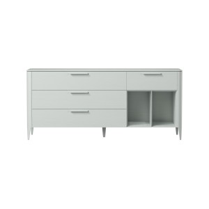 Тумба Type oak 4 ящика 2 полки ширина 180 см (светло-серый)