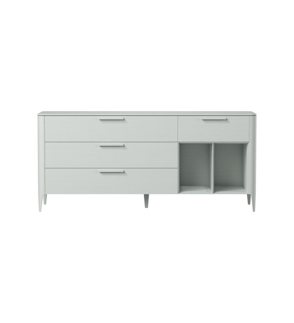 Тумба Type oak 4 ящика 2 полки ширина 180 см (светло-серый)