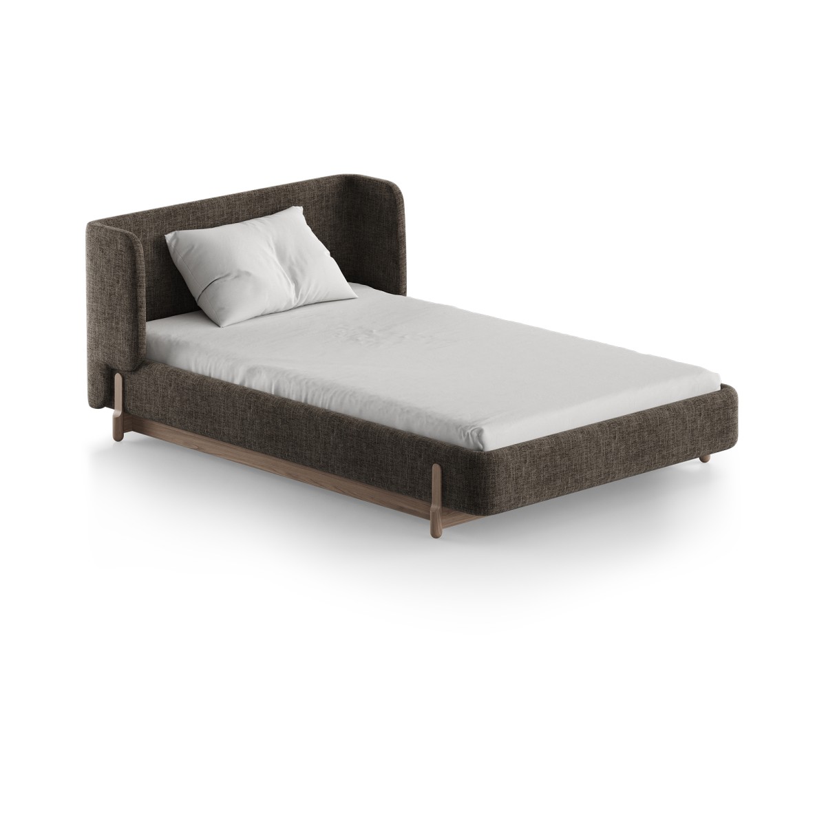 Кровать Basic спальное место 120*200 см (коричневый, рогожка)