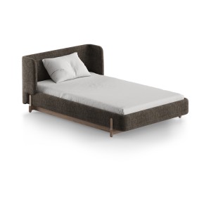 Кровать Basic спальное место 120*200 см (коричневый, рогожка)