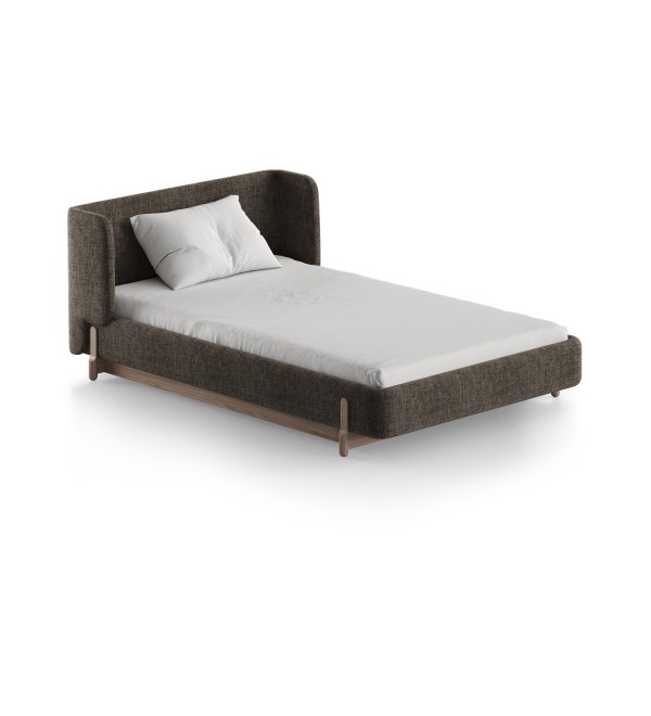 Кровать Basic спальное место 120*200 см (коричневый, рогожка)