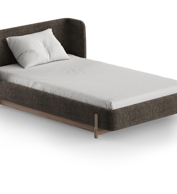 Кровать Basic спальное место 120*200 см (коричневый, рогожка)