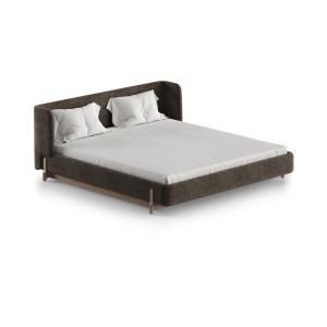 Кровать Basic спальное место 180*200 см (коричневый, рогожка)
