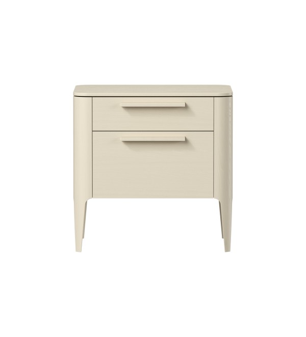 Тумба прикроватная Type oak 2 ящика ширина 50 см (молочный)
