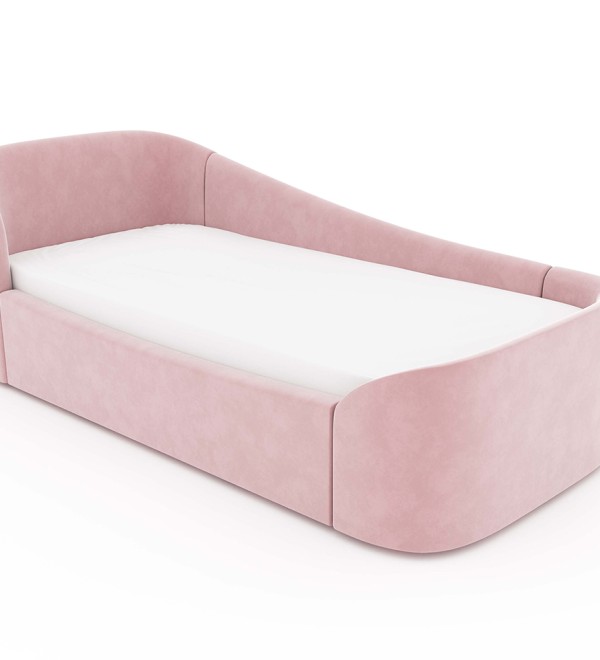 Диван-кровать KIDI Soft с низким изножьем 90*200 см R антивандальная ткань (розовый)
