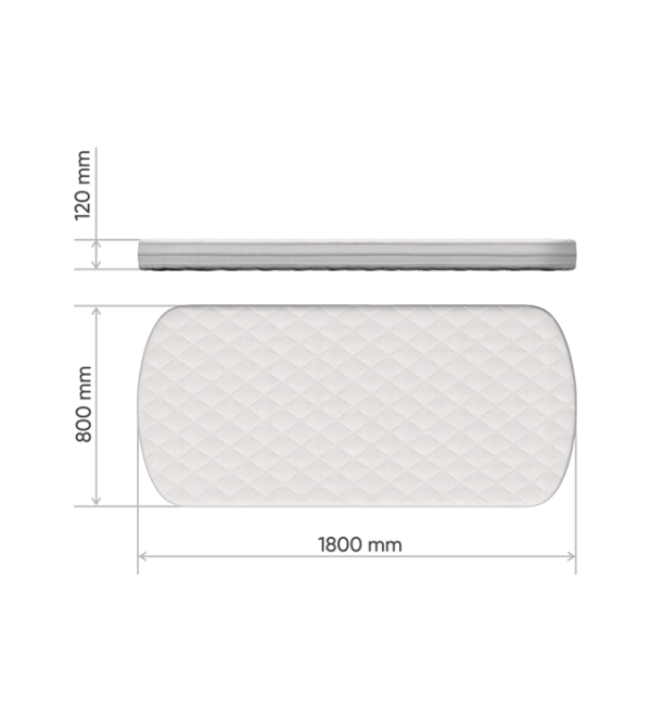 Матрас для кровати KIDI soft кокос/eco-foam 12 см (80*180 см)
