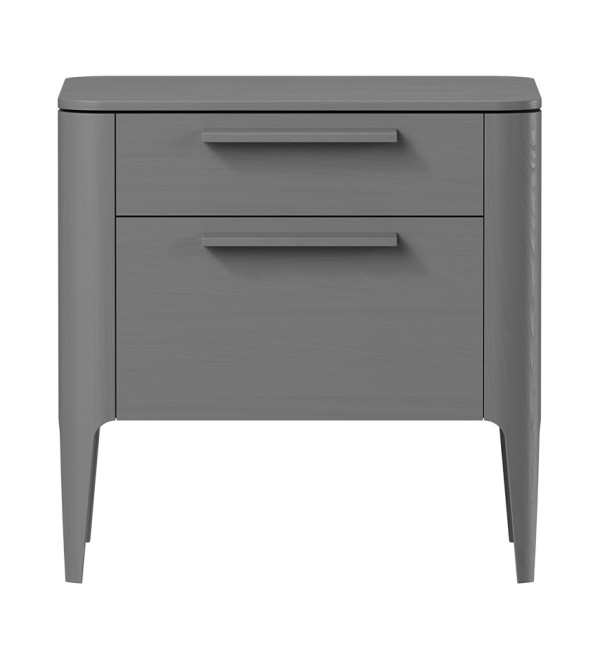 Тумба прикроватная Type oak 2 ящика ширина 50 см (серый)