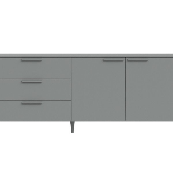 Тумба Type 3 ящика 2 двери L (серый)