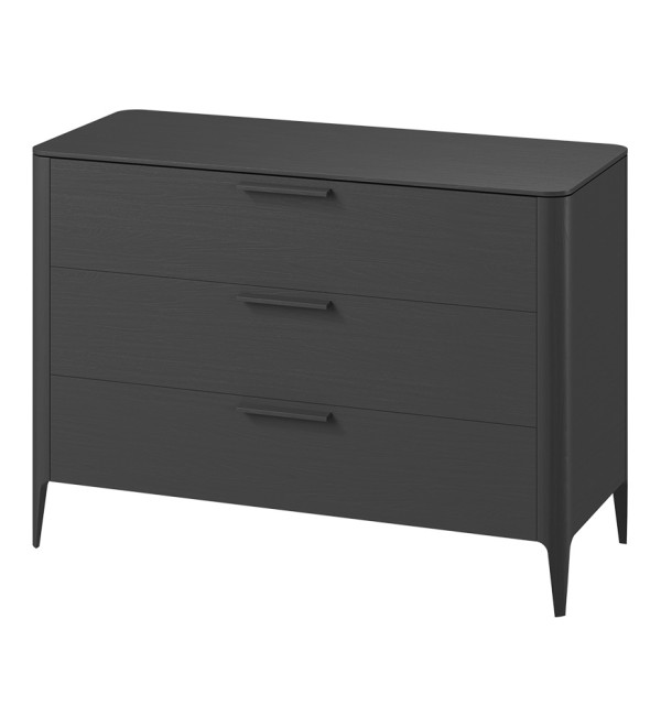 Комод Type oak 3 ящика ширина 120 см (черный)