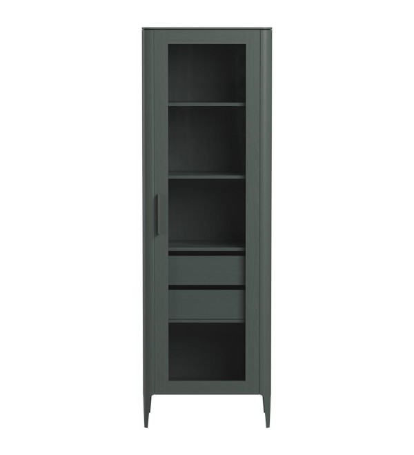 Витрина Type oak стеклянная высота 200 см R (темно-серый)
