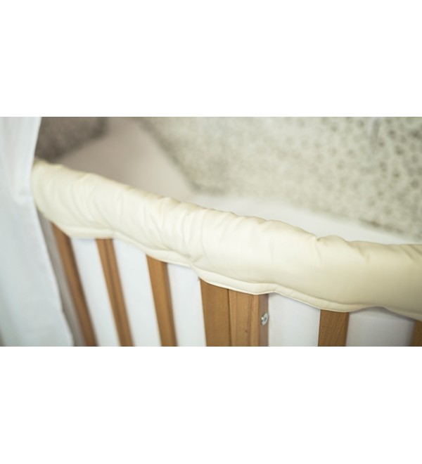 Тканевая защитная накладка для кроватки Ellipsebed (молочный)