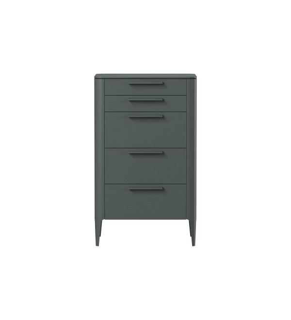 Комод Type oak высокии? 5 ящиков (темно-серый)