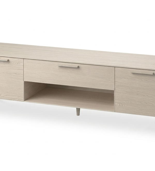 Тумба Type oak под ТВ ширина 200 см (беленый дуб)
