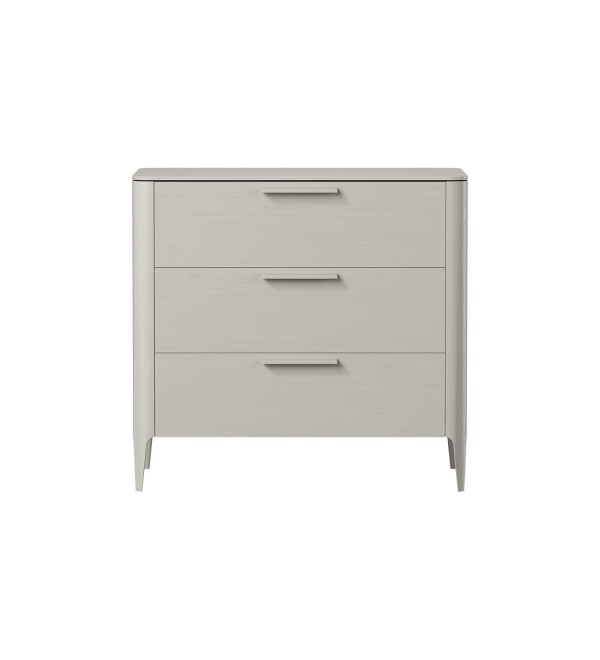 Комод Type oak 3 ящика ширина 90 см (серо-бежевый)