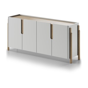 Комод Basic 4 двери ширина 180 см (светло-серый)