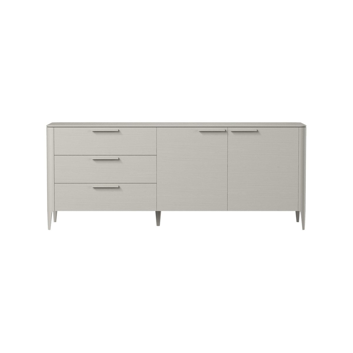 Тумба Type oak 3 ящика 2 двери L (серо-бежевый)