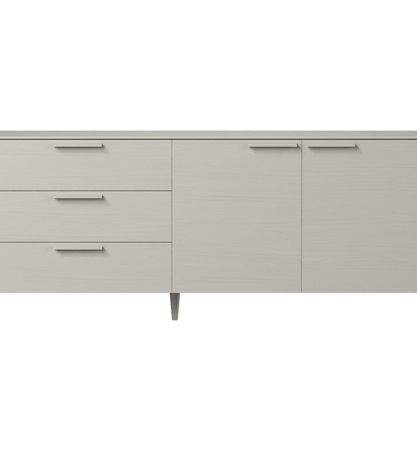 Тумба Type oak 3 ящика 2 двери L (серо-бежевый)
