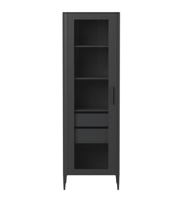Витрина Type oak стеклянная высота 200 см L (черный)