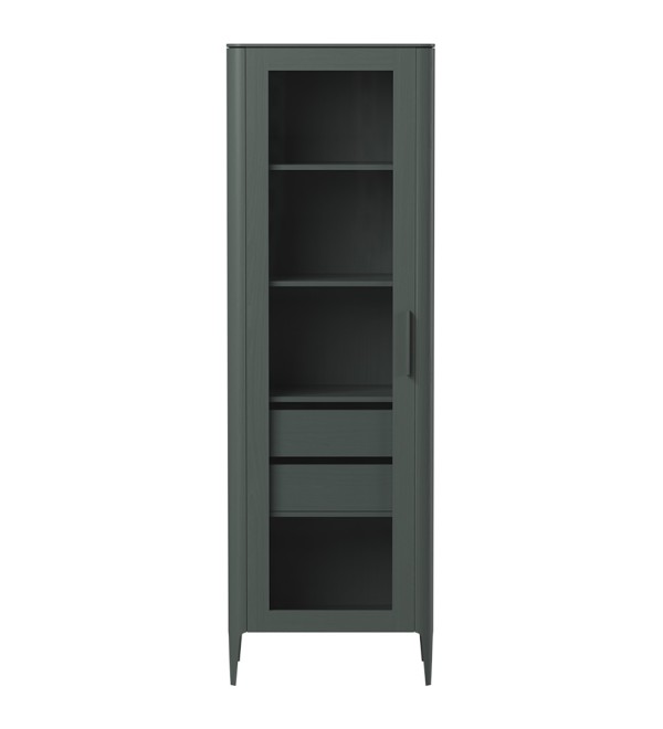 Витрина Type oak стеклянная высота 200 см L (темно-серый)