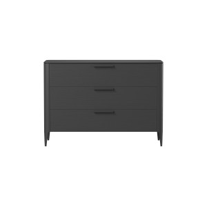 Комод Type oak 3 ящика ширина 120 см (черный)