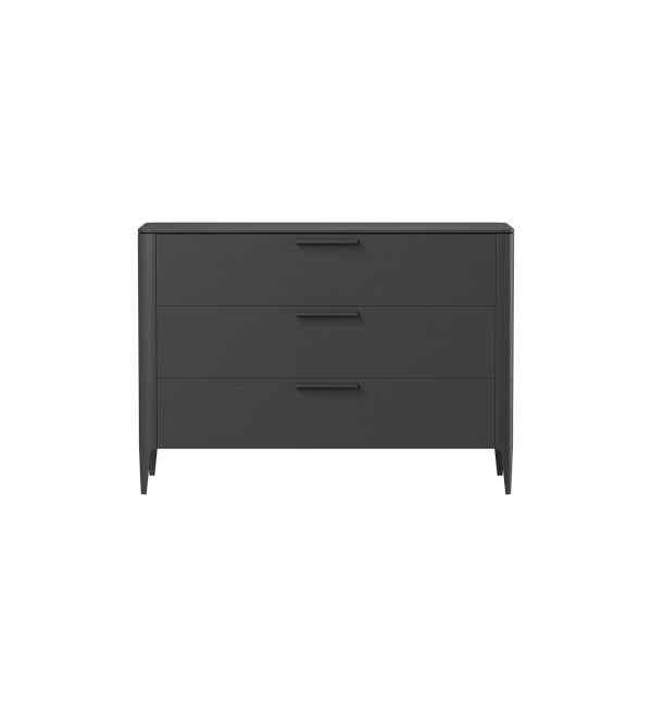 Комод Type oak 3 ящика ширина 120 см (черный)