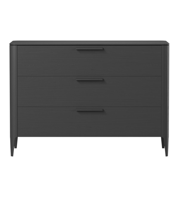 Комод Type oak 3 ящика ширина 120 см (черный)