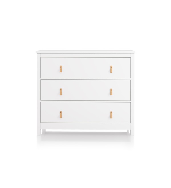 Комод Wood 3 ящика (белый)