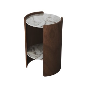Столик Lagom Stone D 43 см высота 64 см (камень OV2, орех)