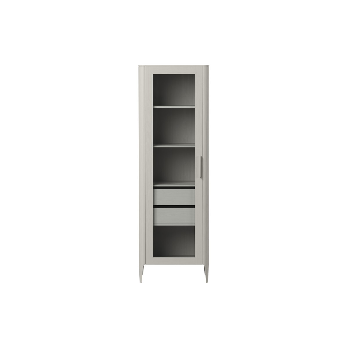 Витрина Type oak стеклянная высота 200 см L (серо-бежевый)