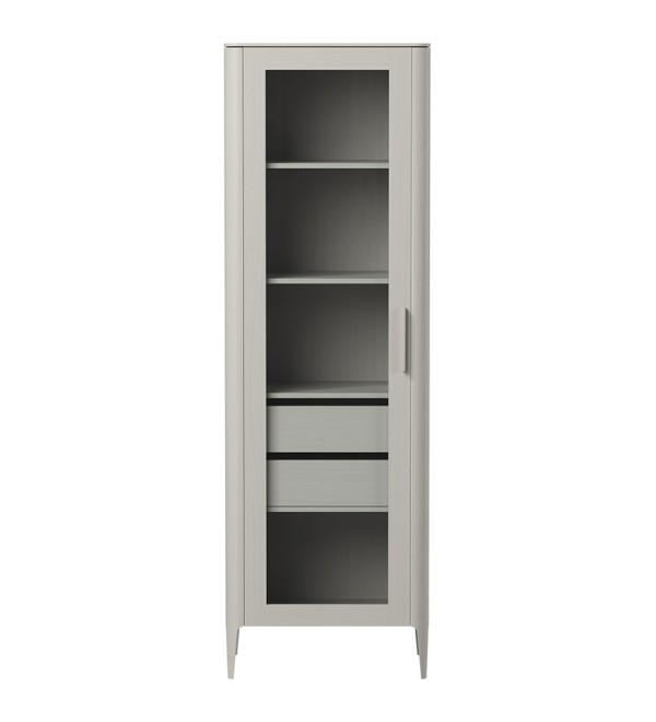Витрина Type oak стеклянная высота 200 см L (серо-бежевый)