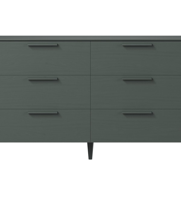 Комод Type oak 6 ящиков ширина 140 см (темно-серый)