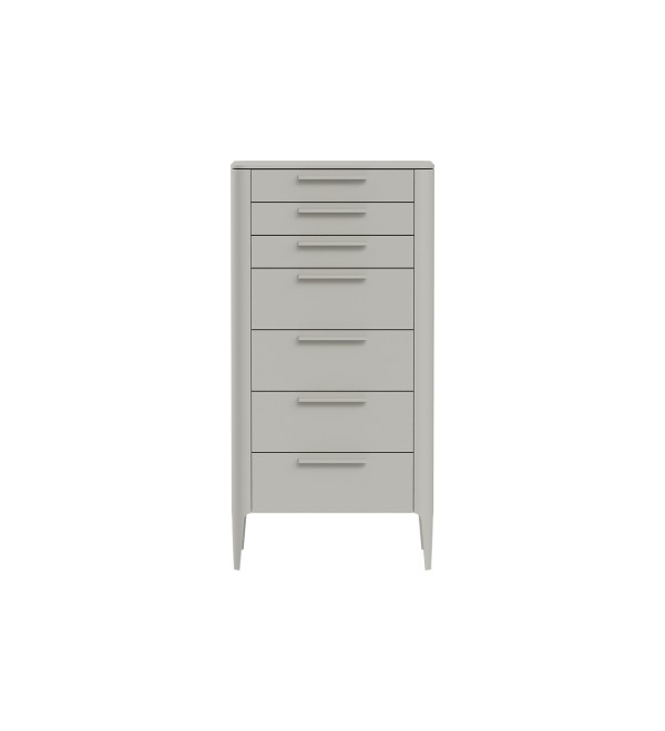 Комод Type высокии? 7 ящиков (серо-бежевый)