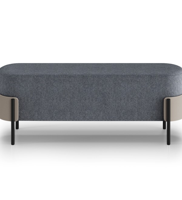 Банкетка Basic 120 см (серый Твид, латте Нео, черный)