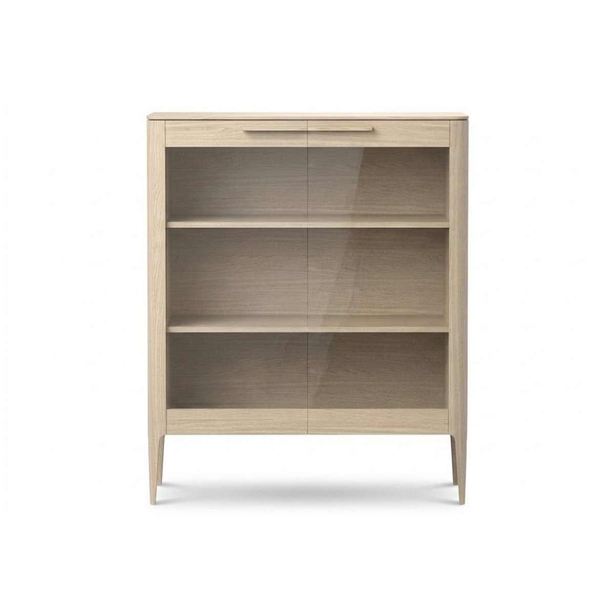 Витрина Type oak стеклянная высота 120 см (беленый дуб)