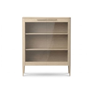Витрина Type oak стеклянная высота 120 см (беленый дуб)