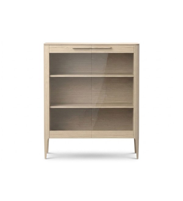 Витрина Type oak стеклянная высота 120 см (беленый дуб)