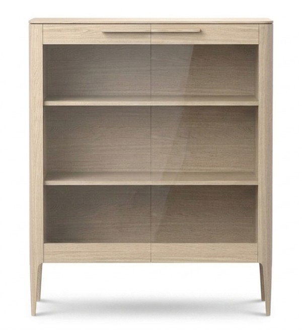 Витрина Type oak стеклянная высота 120 см (беленый дуб)