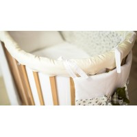 Тканевая защитная накладка для кроватки Ellipsebed (молочный)