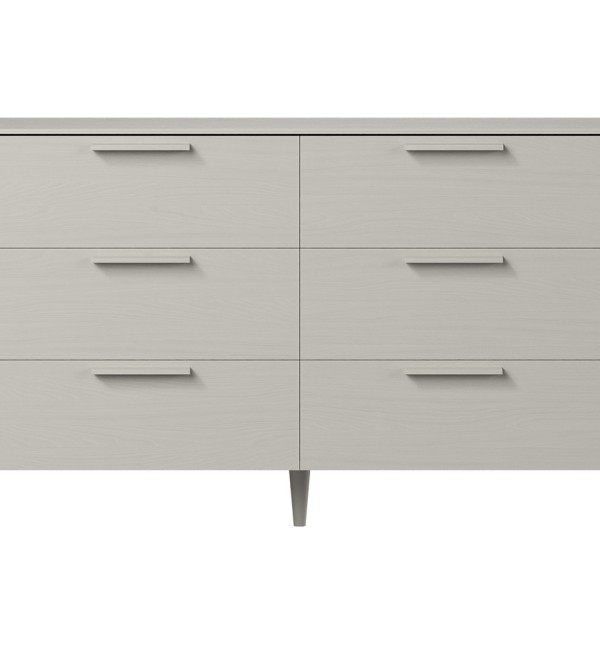Комод Type oak 6 ящиков ширина 140 см (серо-бежевый)